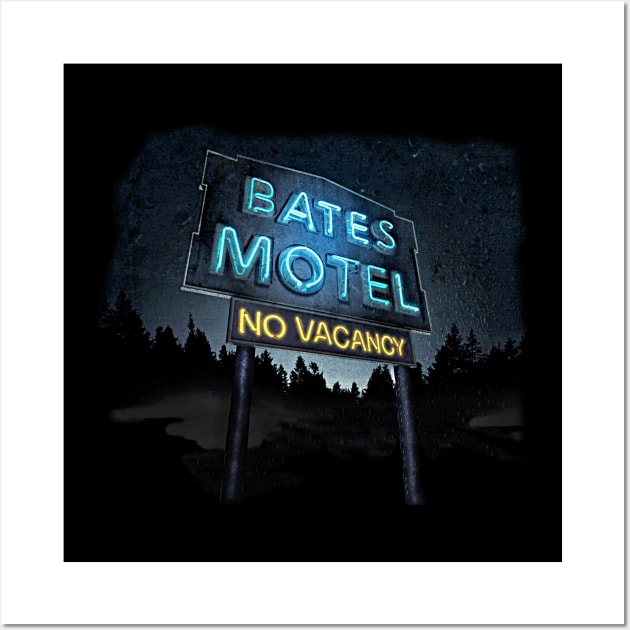 Bates Motel Sign Wall Art by Alema Art